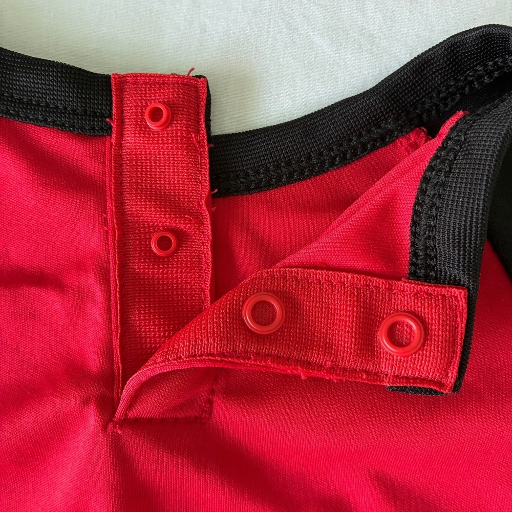 Nike Dri-FIT Baby Bodysuit Red Black Nothin But Naps Long Sleeve 12M J238-023 - Picture 9 of 16